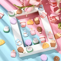 50 Stück undurchsichtige Harz-Decoden-Cabochons RESI-CJ0002-78