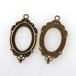 Platin beschichtet Sterlingsilber-Mikro pflastern Zirkonia flachen runden Anhänger cabochon Fassungen TIBEP-M018-40AB-NF