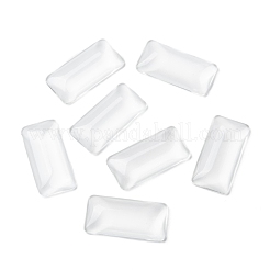 Transparentes Rechteck Glas Cabochons GGLA-R025-38x19
