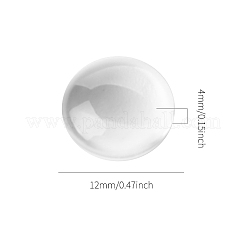 200 Stück transparente Glascabochons GGLA-YW0001-05