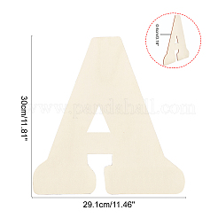 Brief Pappel Holz Cabochon WOOD-GA0001-02