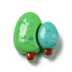 Herbstliche undurchsichtige Pflanzen-Decoden-Cabochons aus Kunstharz CRES-I029-05B