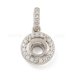925 Sterling Silber Anhänger Fassungen STER-B005-20P