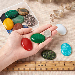 14 Stück gemischte Edelstein-Cabochons in 14 Stilen G-FW0001-06