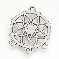 Tibetischer Stil Legierung Fassungen mit Verbinder TIBEP-Q061-54AS-LF