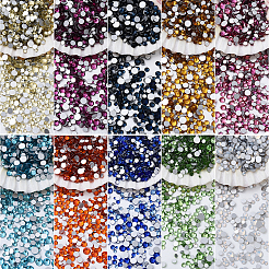 Glas Strass Cabochons flach zurück RGLA-YW0001-A04