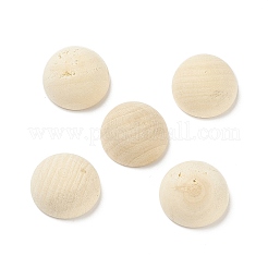 (defekter Restposten: Holzstruktur und Riss) unbehandelte Naturholz-Cabochons WOOD-XCP0001-68
