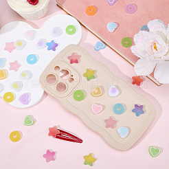 92 Stück 23 Stile undurchsichtige Harz Decoden Decoden Cabochons RESI-SC0005-79