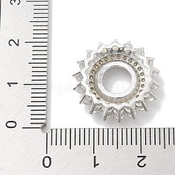 Gestell aus Messing mit Mikropflaster und klaren Zirkonia-Cabochon-Anschlussfassungen KK-L224-027P-01