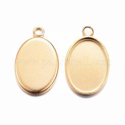 Ionenplattierung (IP) 304 Edelstahl Anhänger Cabochon-Einstellungen STAS-H383-12G