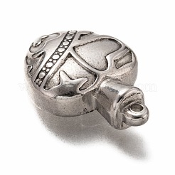 304 Edelstahl Anhänger Cabochon Fassungen für Emaille STAS-H126-02AS