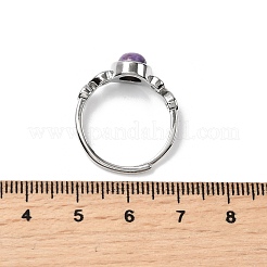 Кольца из натурального чароита RJEW-A084-04P-07