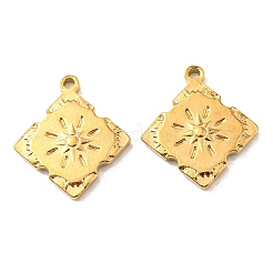PVD-Vakuumbeschichtung 304 Edelstahl Anhänger Strass Fassungen STAS-F287-52G