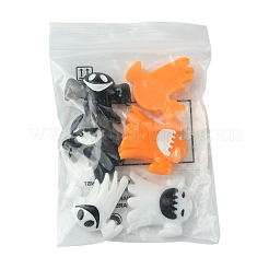 6 Stück 6 Stile Halloween opake Harz Decoden Cabochons CRES-FS0001-67