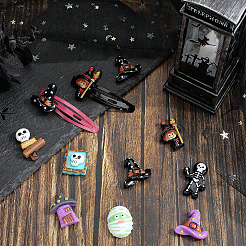 54 Stück 9 Stile Halloween opake Harz Decoden Cabochons RESI-SC0005-71A