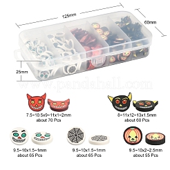 5 Stil Halloween handgemachte Fimo Cabochons CLAY-YW0001-58