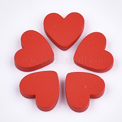 Bemalte Holzcabochons WOOD-Q040-005A