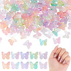 10 Set mit 5 Glitzer-Glascabochons in verschiedenen Farben. MRMJ-GA0001-22