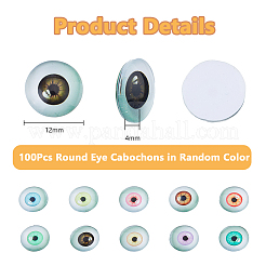 100 Stück Glas-Cabochons zum Basteln von Augen DIY-DC0002-68B