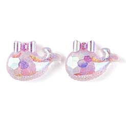 Transparenter Epoxidharz-Wal mit Schleife Decoden Cabochons CRES-M034-04A
