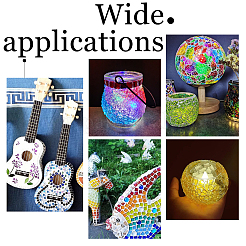 Glasmosaik-Cabochons DIY-WH0029-68