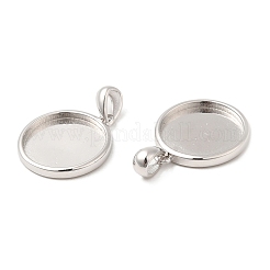 Anlaufschutz rhodiniert 925 Sterling Silber Anhänger Cabochon Fassungen STER-I017-017P