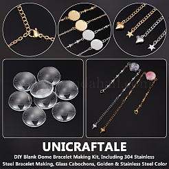 DIY Blanko-Kit zur Herstellung von Kuppelarmbändern DIY-UN0005-68