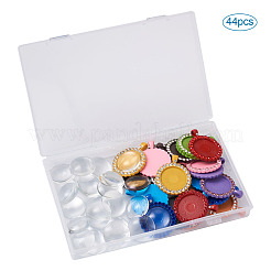 DIY-Kits zur Herstellung flacher runder Anhänger DIY-TA0008-46