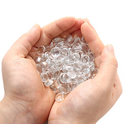 200 Stück transparente Glascabochons GGLA-YW0001-04