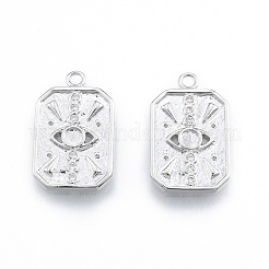 Messing Micro pave Zirkonia Anhänger Cabochon Fassungen KK-F841-02P