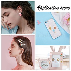 50 Stück 10 Stile undurchsichtige Harz-Decoden-Cabochons CRES-SC0002-43