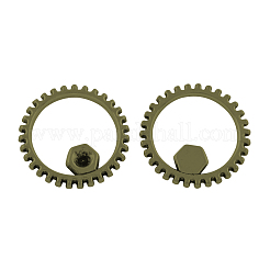 Tibetischer Stil Legierung Anhänger Fassungen für Strasssteine TIBEP-R304-024AB-LF