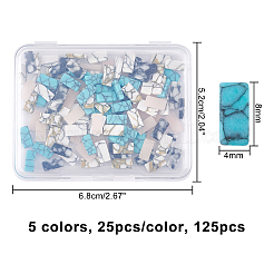 5 Farben synthetische Türkis-Cabochons MRMJ-OC0002-13