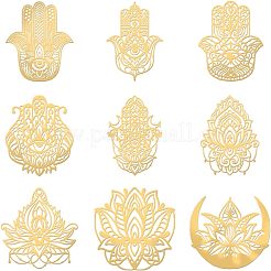 9 Stück 9 Stile benutzerdefinierte Cabochons aus Kohlenstoffstahl DIY-OC0008-52
