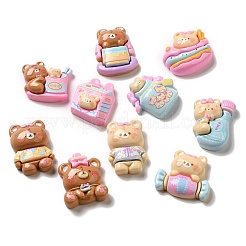 Deko-Cabochons aus undurchsichtigem Harz mit Bärenmotiv CRES-P034-06