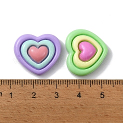 Deko-Cabochons aus undurchsichtigem Harz zum Valentinstag CRES-P030-E