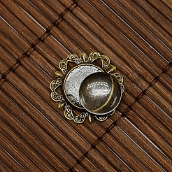 12mm freie gewölbte Glas Cabochon Abdeckung für Blumen DIY Foto Messingcabochon Herstellung DIY-X0113-AB-NF