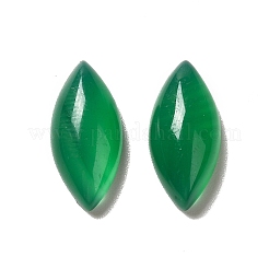 Gefärbte und erhitzte natürliche grüne Onyx-Achat-Cabochons G-G975-02