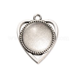 Antiken goldenen Ton Anhänger Legierung leere Grundfassungen für Cameo-Cabochons DIY-X0183-AS