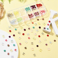 180 Stück 12 Stile sprühlackierte Harz-Cabochons MRMJ-FS0001-03