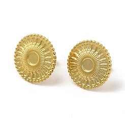 Ionenplattierung (IP) 304 Edelstahl Ohrstecker Cabochon-Einstellungen EJEW-I281-03G