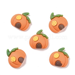 Herbstthema Kürbishaus Cabochons aus undurchsichtigem Harz X-RESI-F031-08