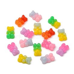 40pcs 8 Farben Farbverlauf undurchsichtige Harz Cabochons CRES-YW0001-03