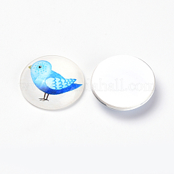 Cabochons aus bedrucktem Glas mit flachem Rücken GGLA-Q056-012-20mm