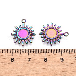 Ionenplattierung (IP) 304 Edelstahl Anhänger Cabochon-Einstellungen STAS-I671-19MC