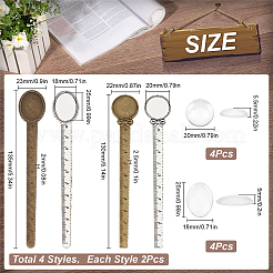 DIY Blanko Kuppel Lesezeichen Lineal Bausatz DIY-SC0021-02