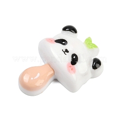 Undurchsichtige Panda-Harz-Cabochons CRES-P037-02D