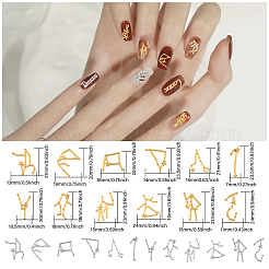 6 Sätze 6 Stile Legierung zwölf Konstellationen Cabochon-Sets FIND-GL0001-48