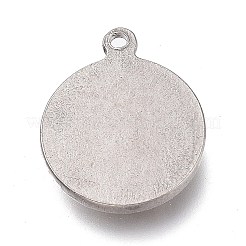 Anlaufgeschützte Anhänger aus Edelstahl 304 mit Strass-Fassungen STAS-H113-05P