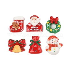 Undurchsichtige Harz-Cabochons des Weihnachtsthemas CRES-M037-23